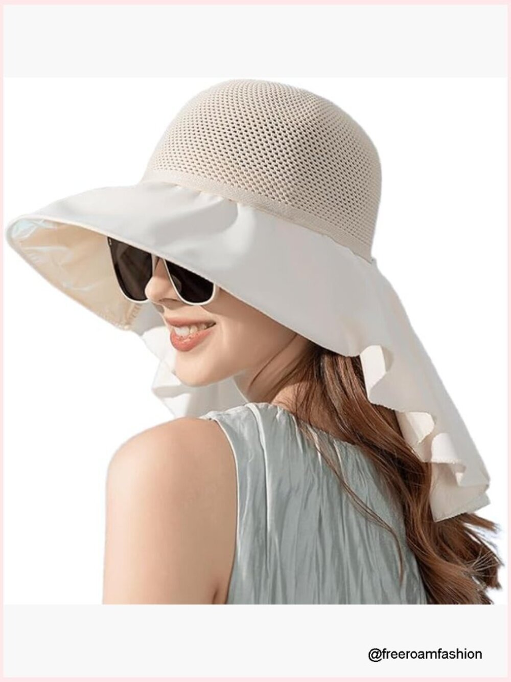 Women's UPF 50+ Sun Hat with Neck Flap Wide Brim Mesh Quick-Dry for Beach